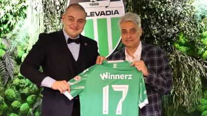 FCI Levadia partners with Winnerz, showcasing their logo on team jerseys front and back.